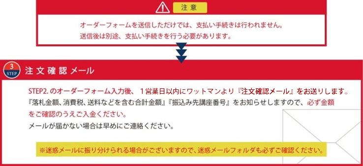 ワットマンYahoo!店 | お取引の流れ